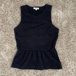 Madewell Women’s Black Peplum Tank size S